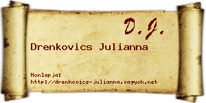 Drenkovics Julianna névjegykártya